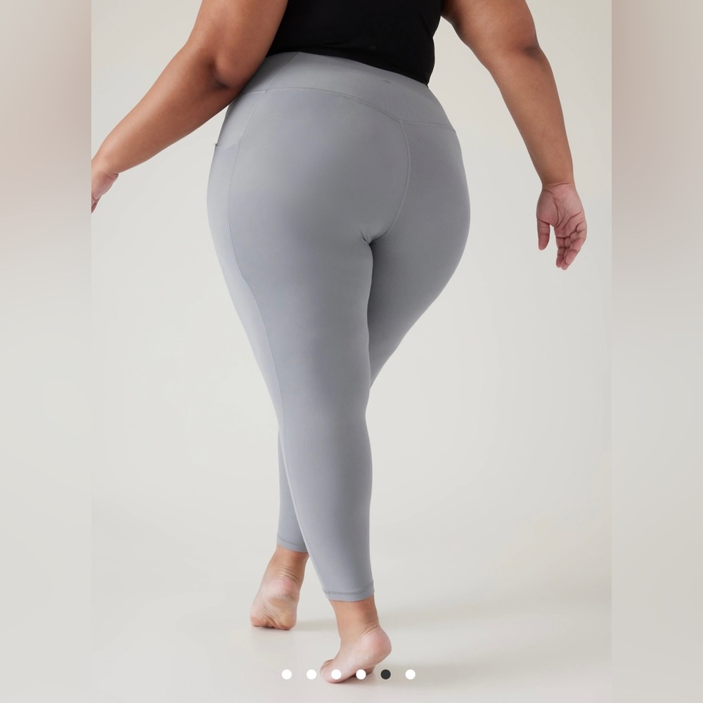 Athleta Salutation Stash 7/8 Tight // Coastline Blue - Picture 5 of 9